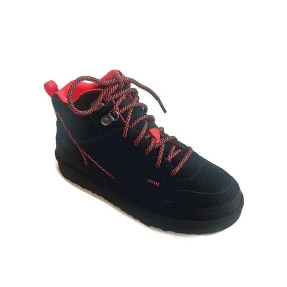UGG Highland Hi Heritage Lace Up Sneaker Boots Kids Size 3 Black 1134550K - Picture 1 of 8